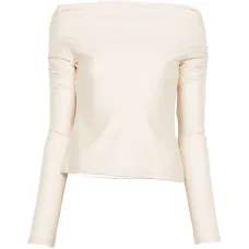 Топ с оборками на одно плечо Топ с оборками на одно плечо