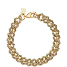 Цепочный браслет с кристаллами