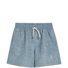 Плавки-шорты из технологичной ткани с рисунком и логотипом