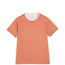 Футболка из хлопкового джерси с эффектом многослойности Футболка из хлопкового джерси с эффектом многослойности