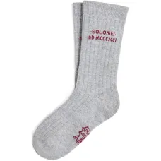 Хлопковые вязаные носки с интарсией