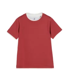 Футболка из хлопкового джерси с эффектом многослойности Футболка из хлопкового джерси с эффектом многослойности