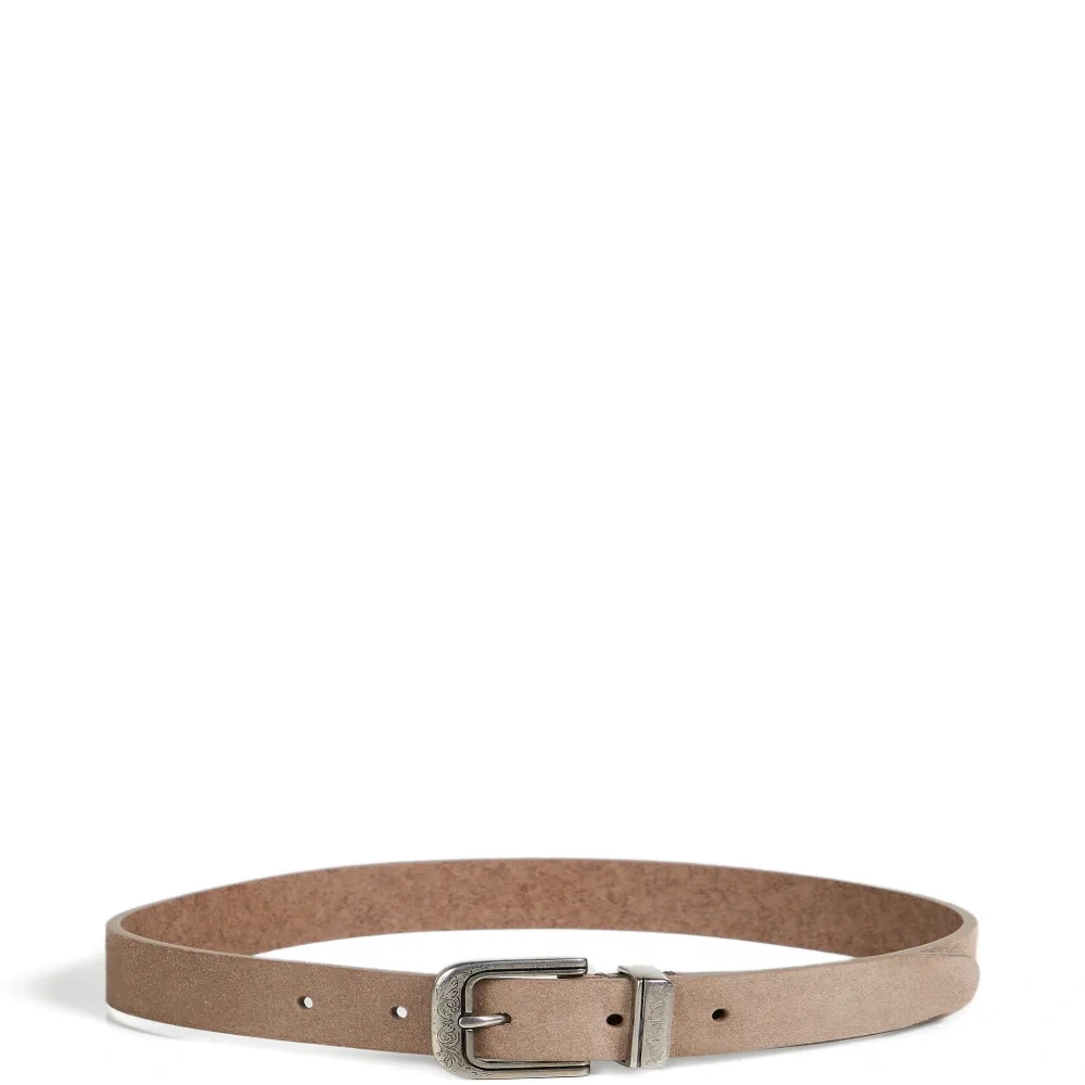 Замшевый ремень с крупной пряжкой