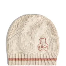 Вязаная детская шапочка Bernie из хлопка с сотами и вышивкой Вязаная детская шапочка Bernie из хлопка с сотами и вышивкой