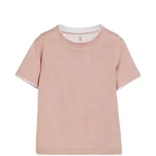 Футболка из льна и хлопкового джерси Футболка из льна и хлопкового джерси