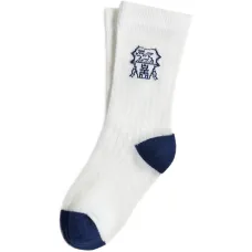 Носки в рубчик с интарсией