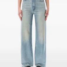 Джинсы-клеш с завышенной талией