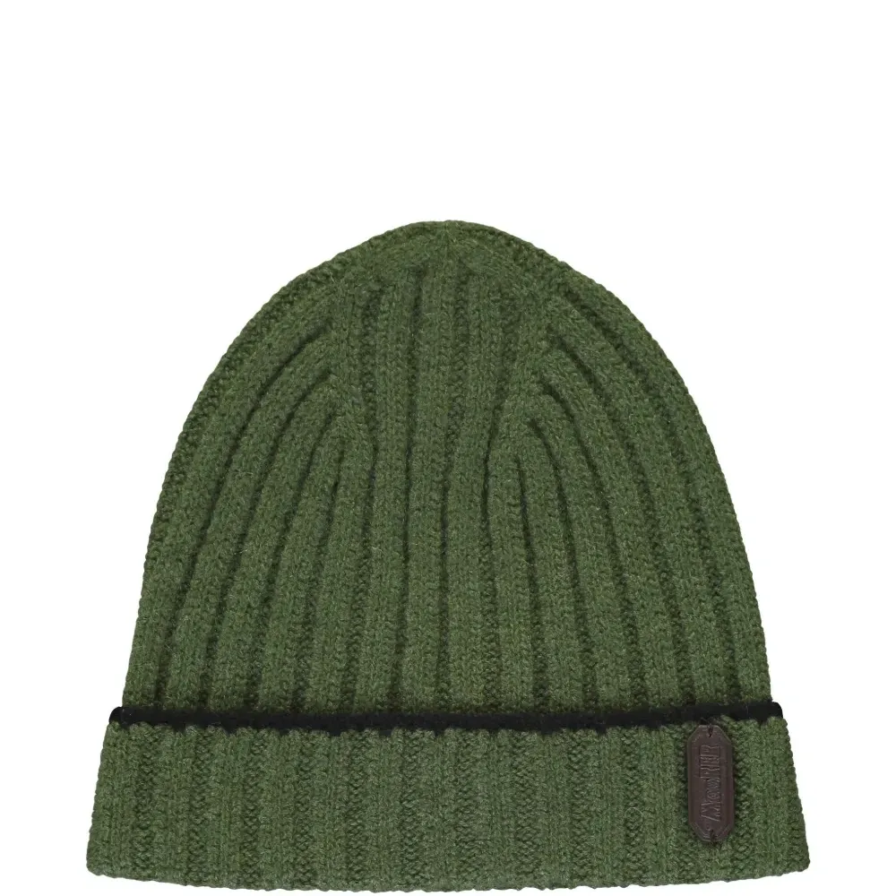 Вязаная шапка-бини Asher в рубчик