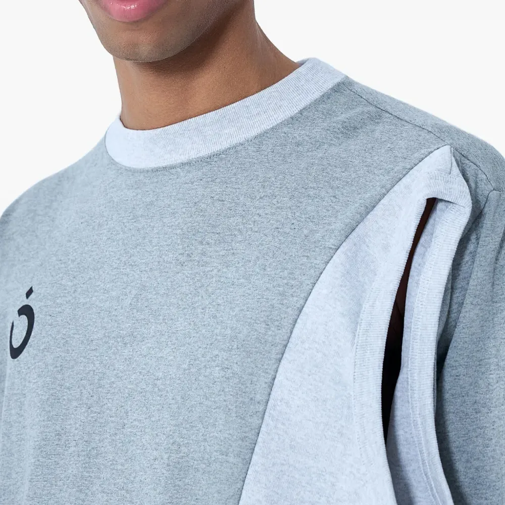 Футболка с асимметричными вставками