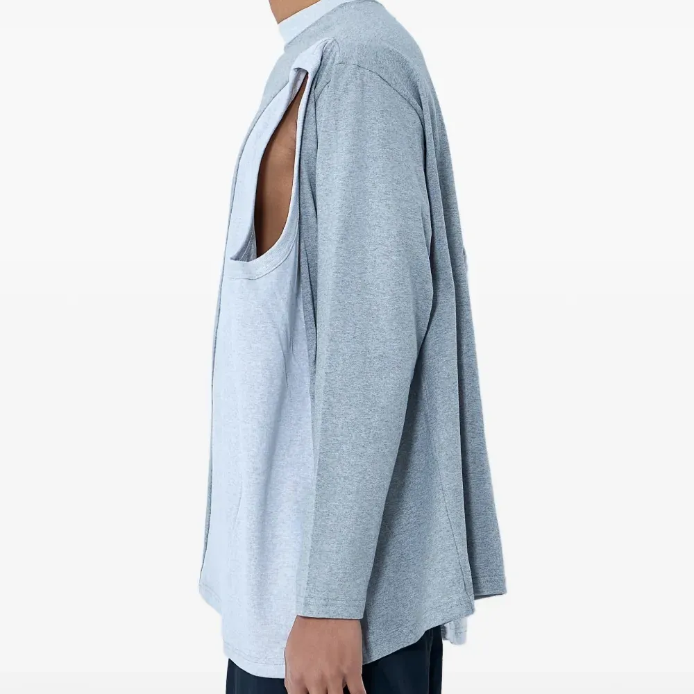 Футболка с асимметричными вставками