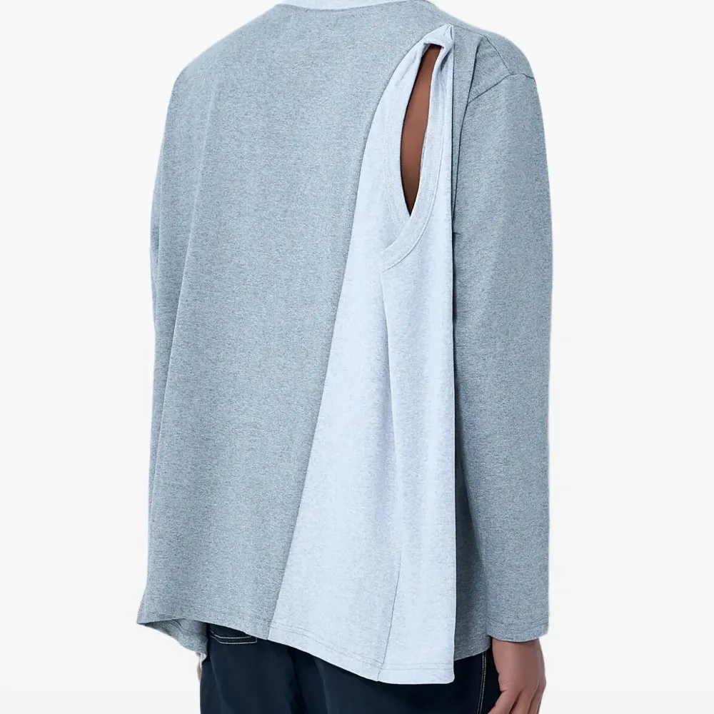 Футболка с асимметричными вставками