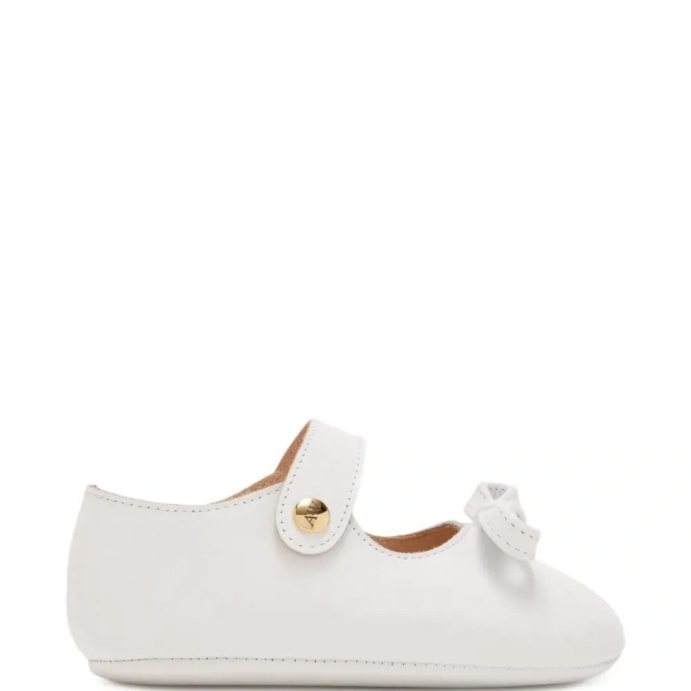 Балетки с ремешками и бантом