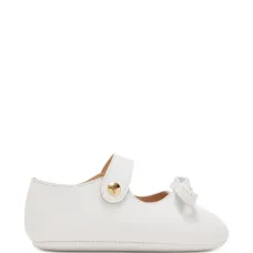 Балетки с ремешками и бантом