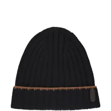 Вязаная шапка-бини с полосками