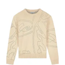 Джемпер с круглым вырезом и длинными рукавами