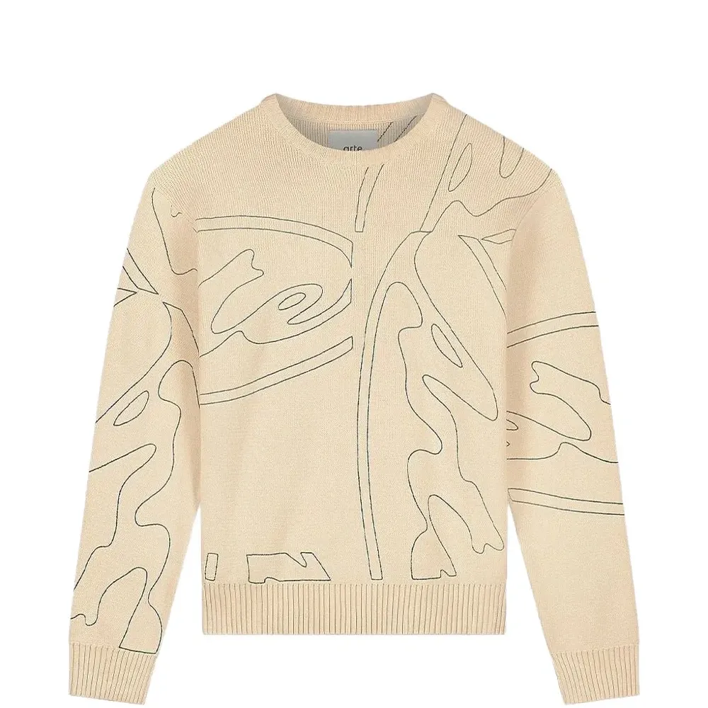 Джемпер с круглым вырезом и длинными рукавами