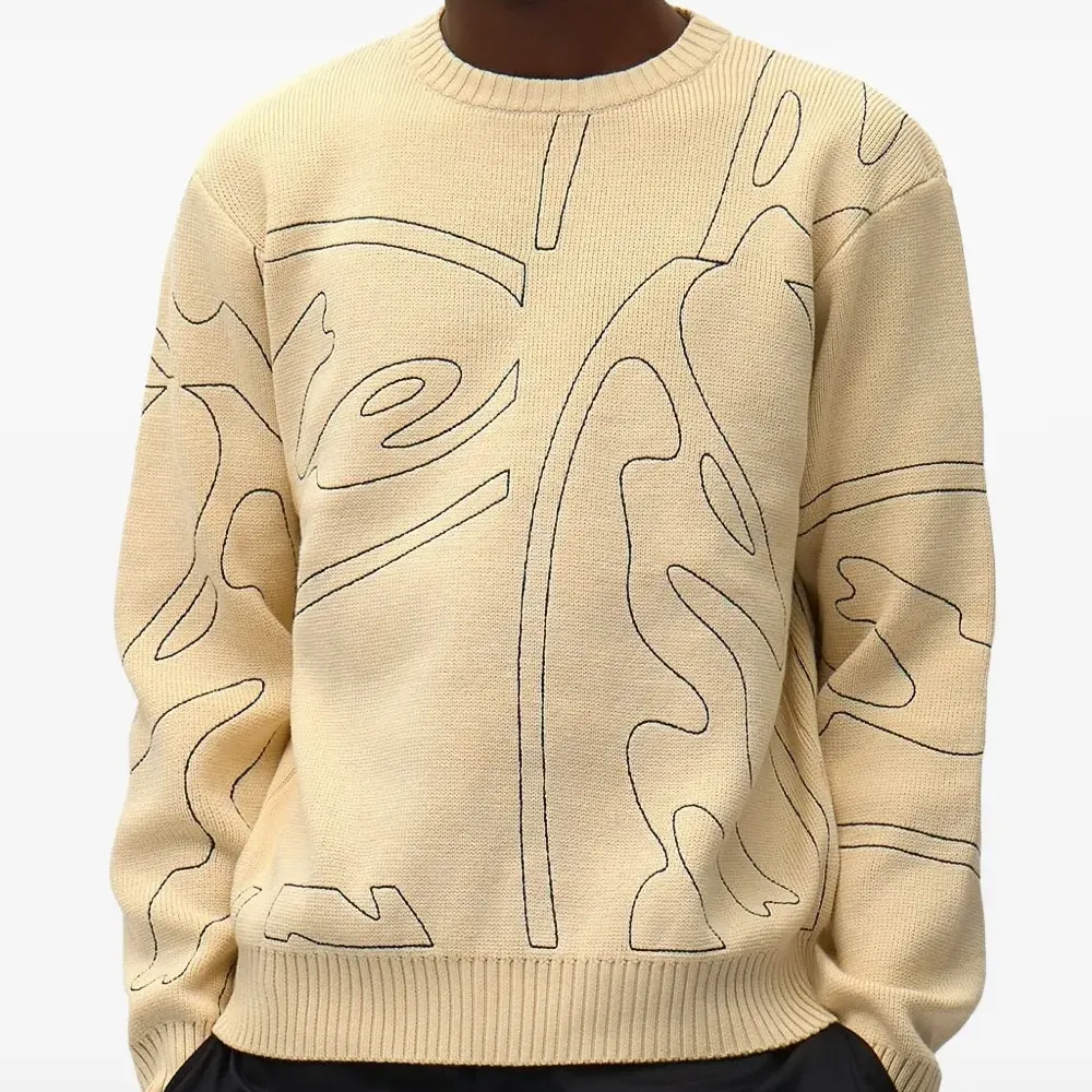 Джемпер с круглым вырезом и длинными рукавами