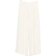 Плиссированные прямые брюки с пуговицами