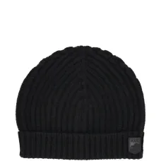 Шерстяная вязаная шапка в рубчик Шерстяная вязаная шапка в рубчик