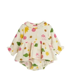 Комбинезон с оборками и принтом