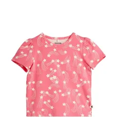 Футболка с пышными рукавами и принтом звезд Футболка с пышными рукавами и принтом звезд