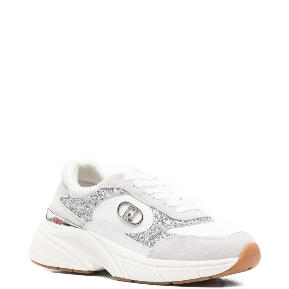 Кроссовки LJ01 с блестящей нашивкой-логотипом