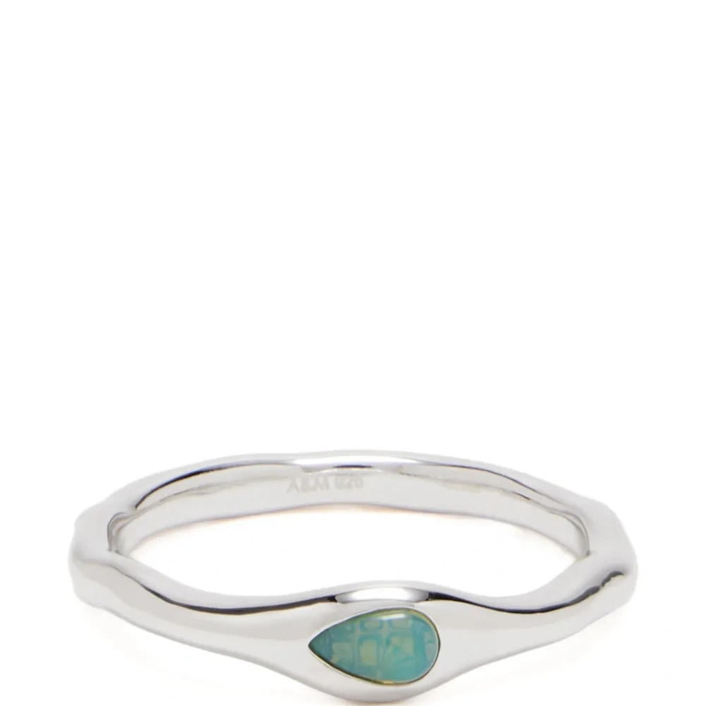 Кольцо с опалом в оправе