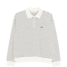 Поло в полоску с логотипом