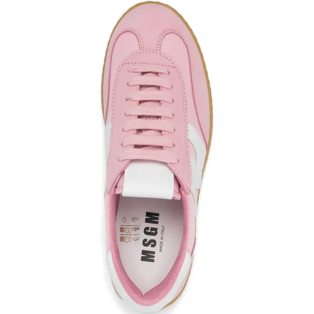 Кроссовки из телячьей кожи с логотипом