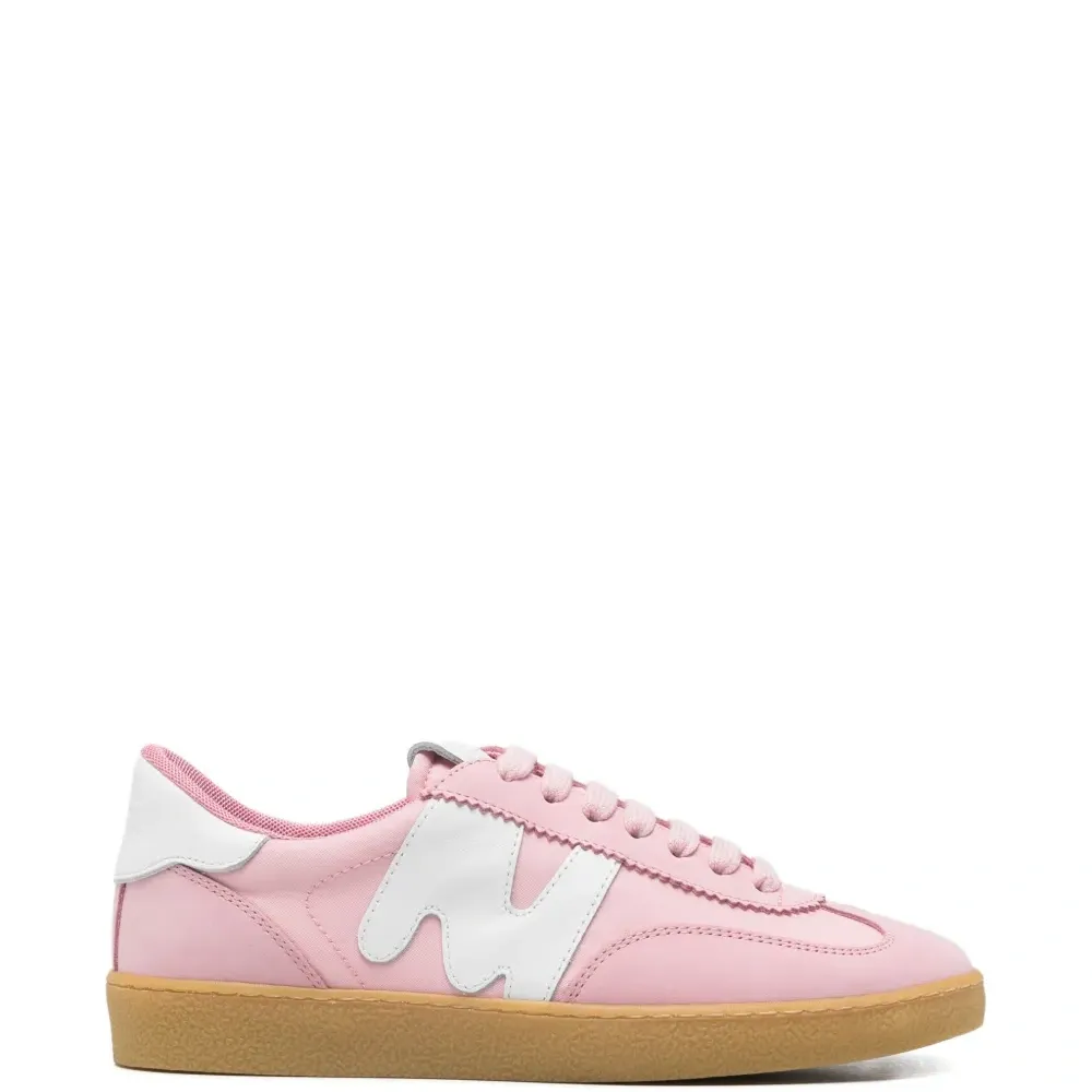 Кроссовки из телячьей кожи с логотипом