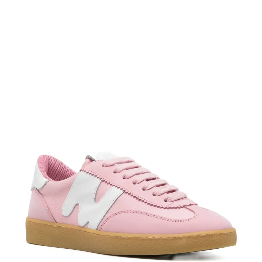 Кроссовки из телячьей кожи с логотипом