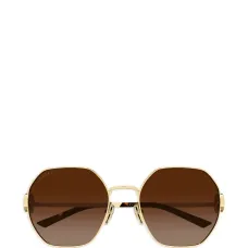 Солнцезащитные очки с геометрической оправой и двойной G