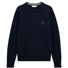 Свитер с круглым вырезом и логотипом