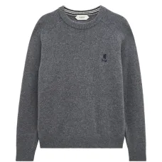 Свитер с круглым вырезом и логотипом