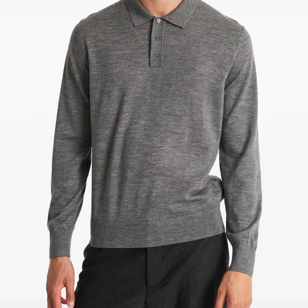 Джемпер из мериносовой шерсти с воротником поло