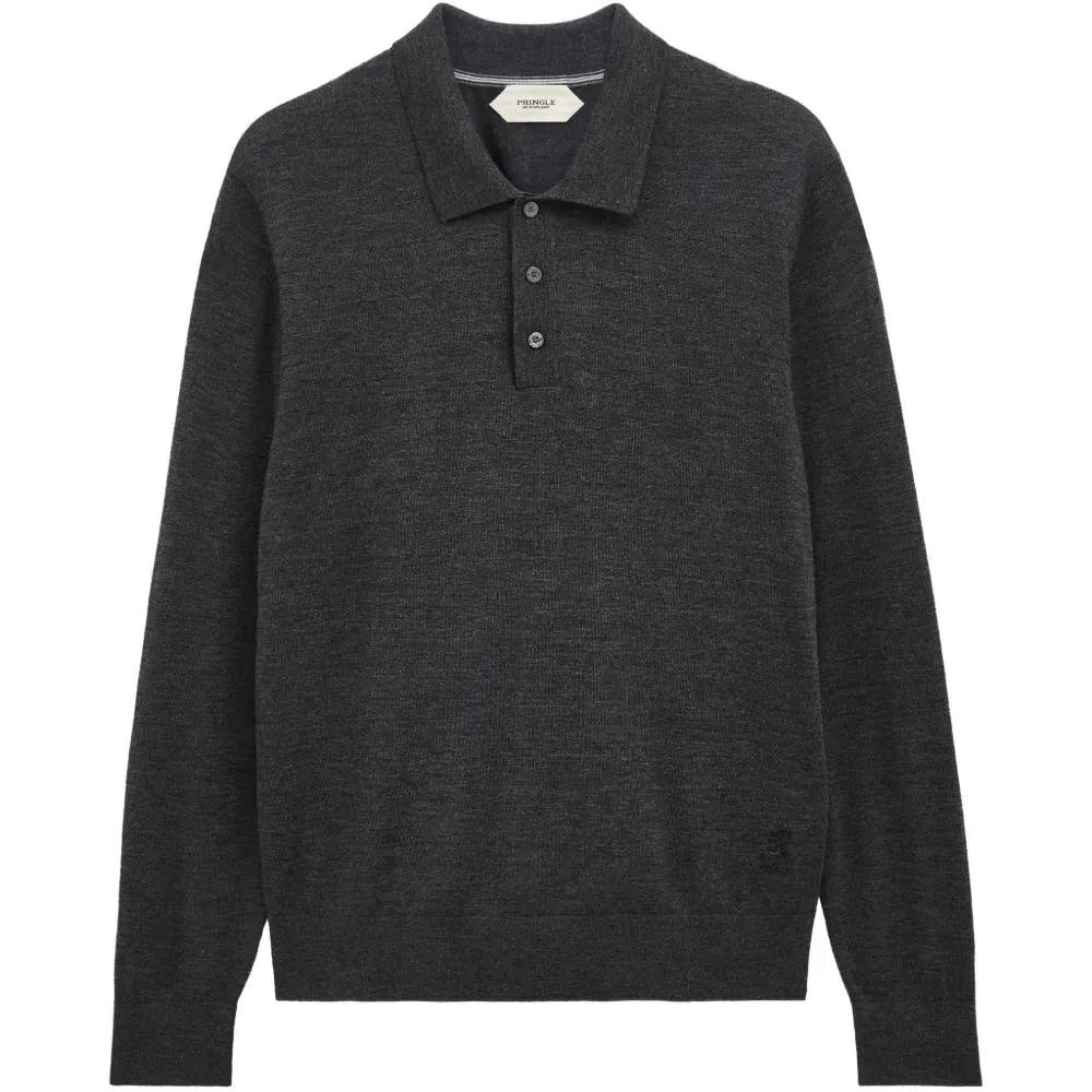 Свитер из мериносовой шерсти с воротником поло