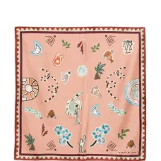 Шарф с принтом и окантовкой Шарф с принтом и окантовкой