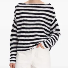 Свитер в полоску с вырезом лодочка Свитер в полоску с вырезом лодочка