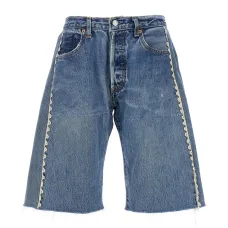 Бермуда-шорты с кружевом Lasso и необработанными краями