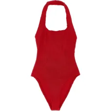 Слитный купальник Sandy с американским воротником и жатой отделкой