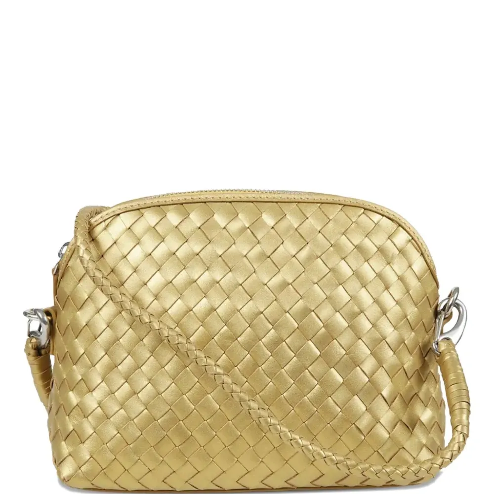 Объемная плетёная сумка через плечо Fellini