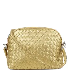 Объемная плетёная сумка через плечо Fellini