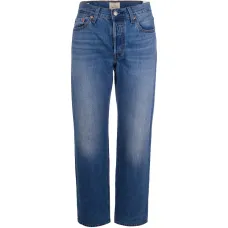 Прямые джинсы с ремешками