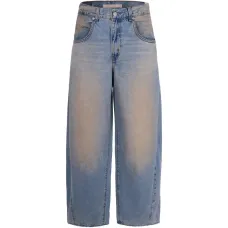 Супер свободные джинсы-бочонки с эффектом потертости Супер свободные джинсы-бочонки с эффектом потертости