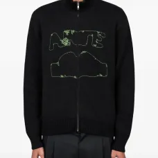 Кардиган с вышитым логотипом