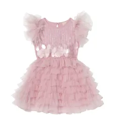 Платье с оборками и пайетками