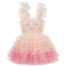 Платье с каскадными воланами