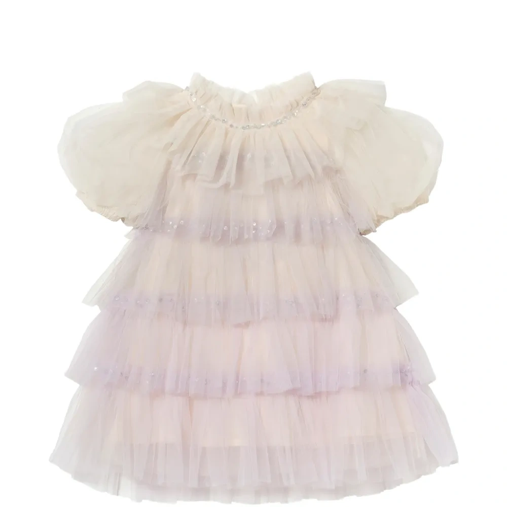 Платье с оборками из тюля