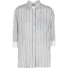 Рубашка в полоску с карманом