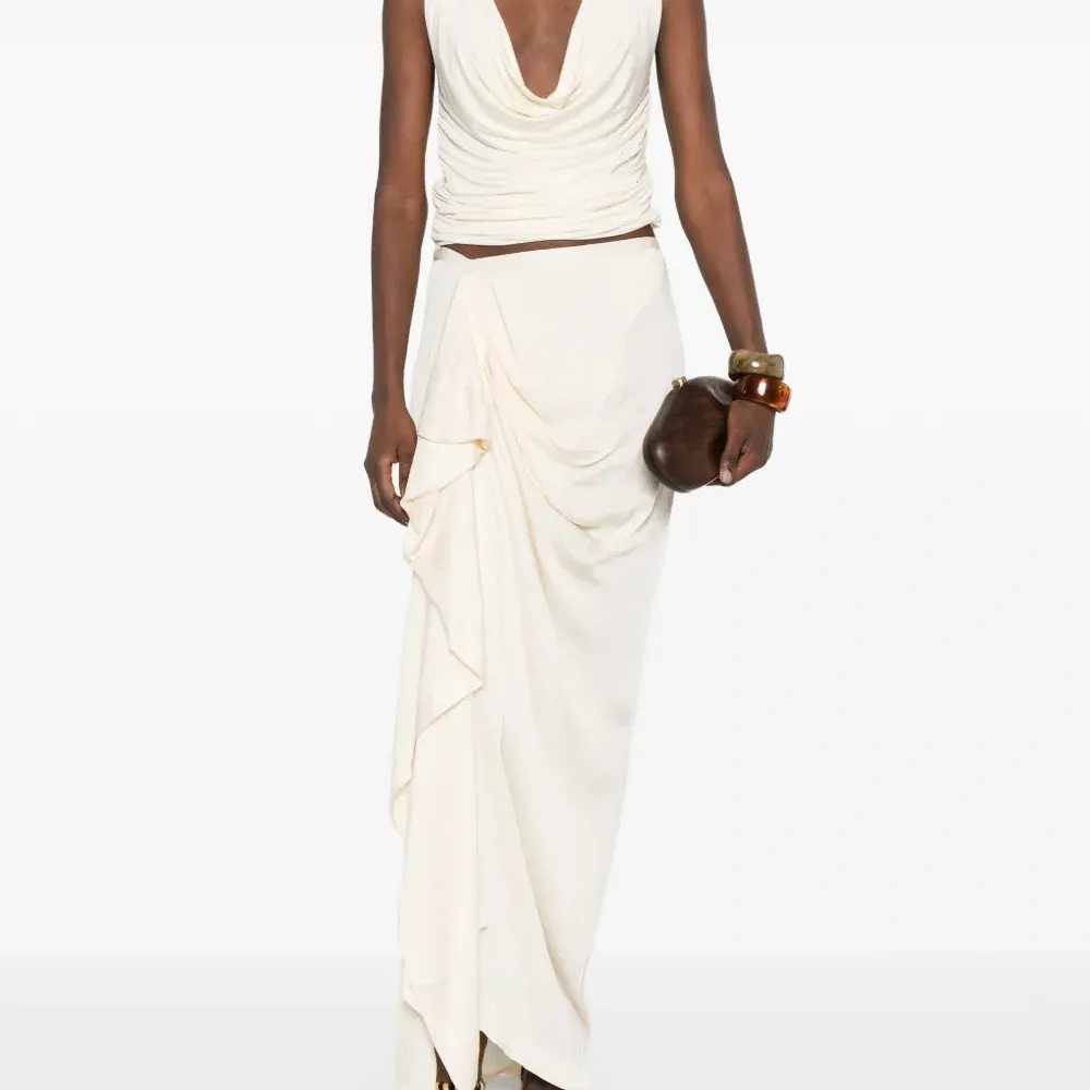 Драпированная длинная юбка